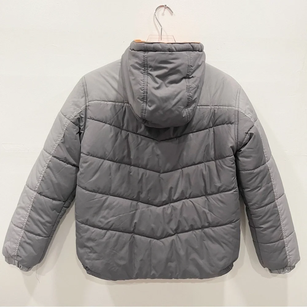 Protection System Puffer Quilted Jacket Grey Kids Size 18/20